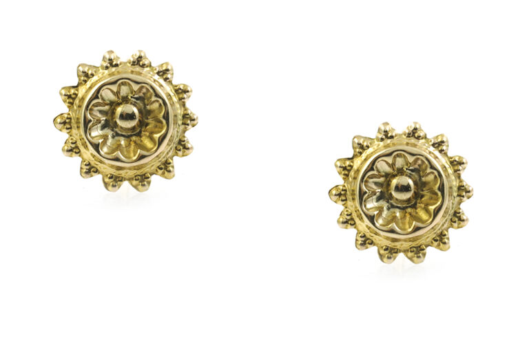 Sheild Style 9ct yellow gold Earrings
