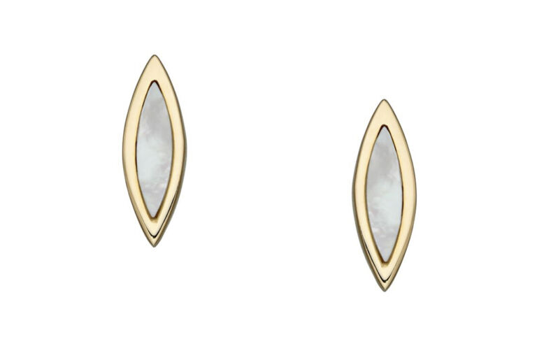 Mother of Pearl Earrings 9ct gold