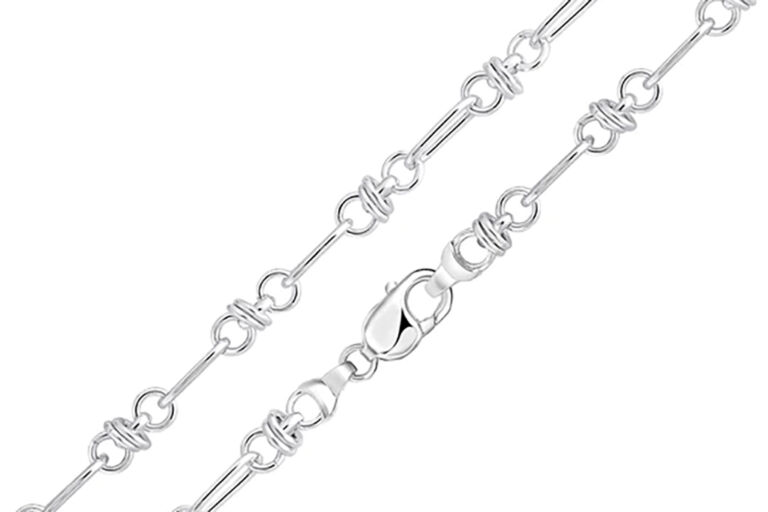 Oval Multi-Link Silver Bracelet