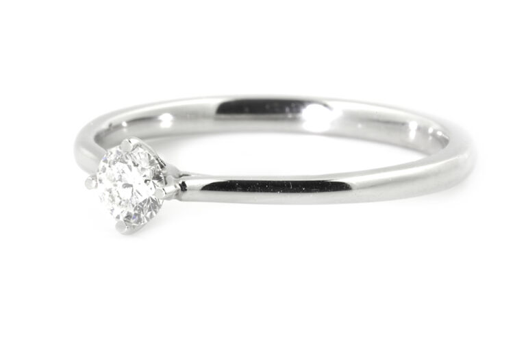 Diamond Solitaire Ring Platinum Size N