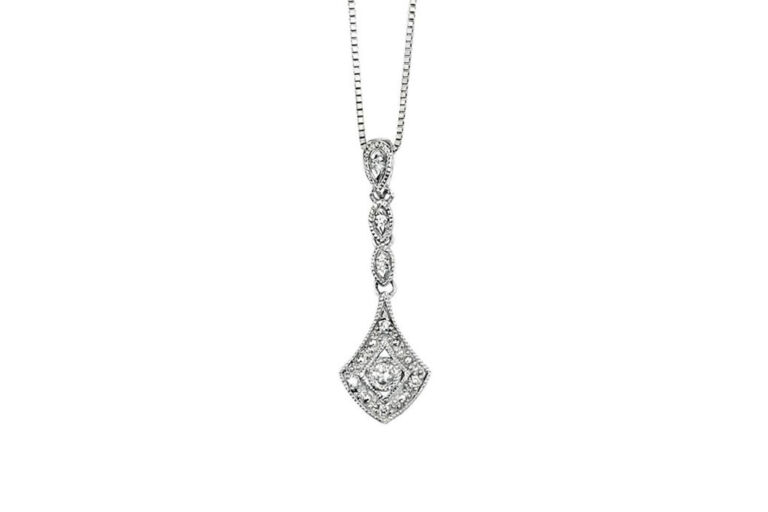 Edwardian Style Diamnd Necklace 9ct white gold