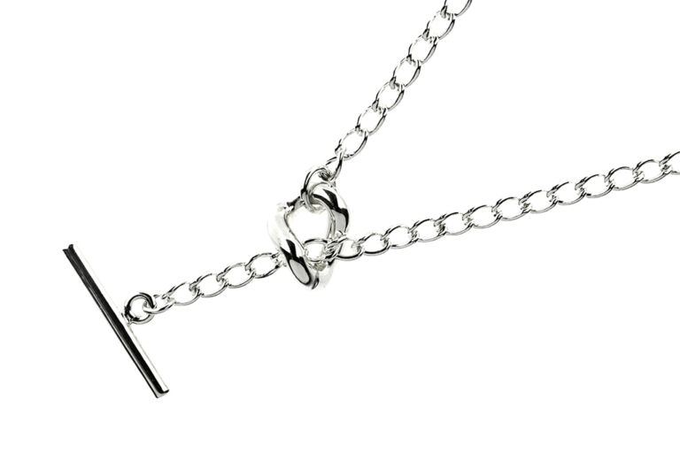T-Bar & Loop Silver Necklace