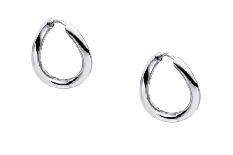 Infinity Twist Hoop Silver Earrings