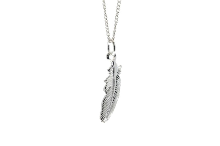 Feather Necklace silver