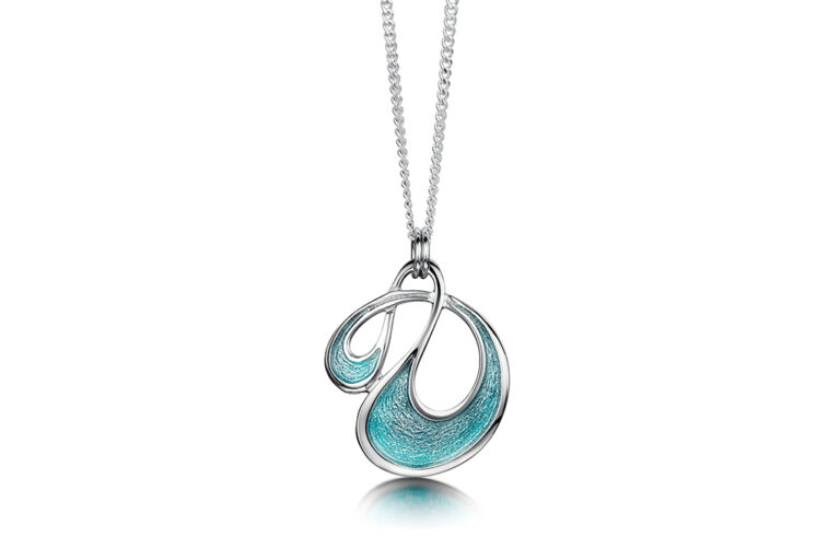 Storm Enamel & Silver Necklace
