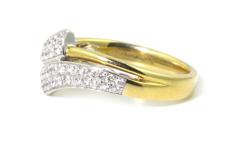 Diamond Set Band Ring 18ct gold Size M