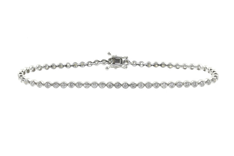 Diamond Set Tennis Bracelet 18ct white gold