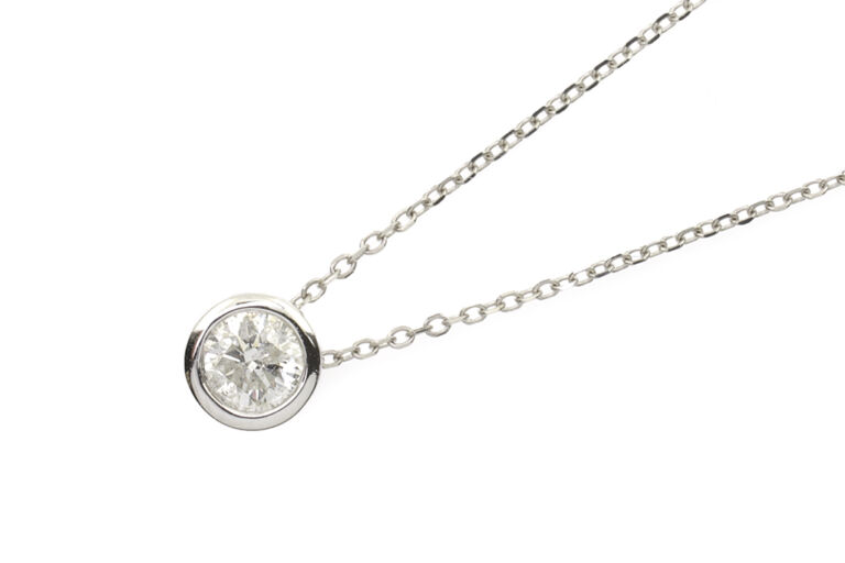 Diamond Solitaire Slider Necklace