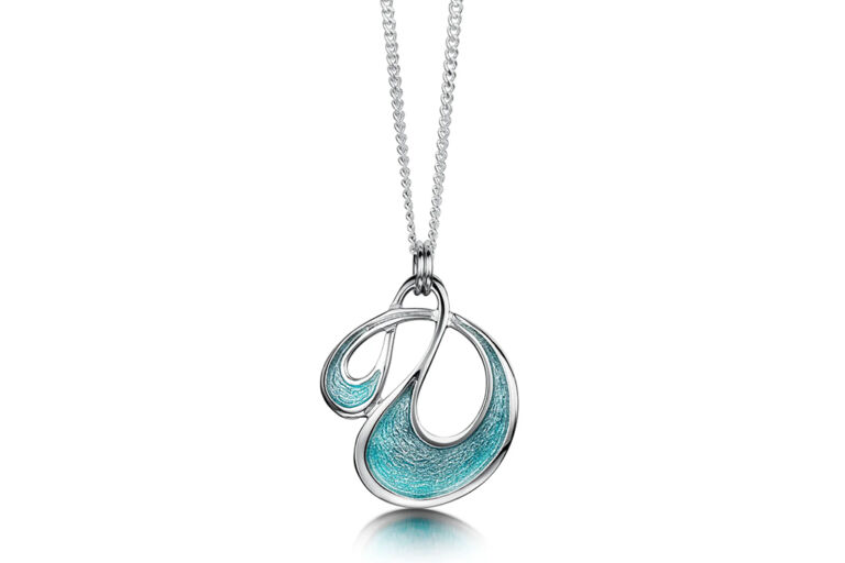 Sheila Fleet Storm Enamel & Silver Necklace