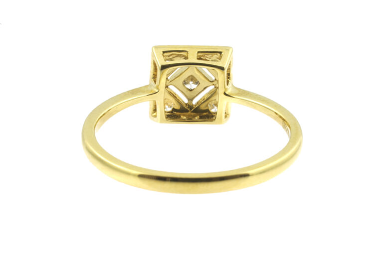 Edwardian Style Diamond 5 Stone Ring 18ct yellow gold Size O