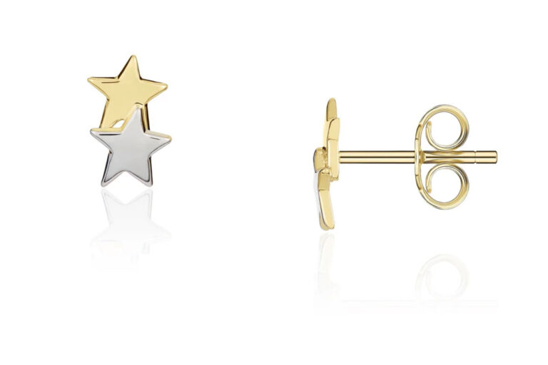 Double Star Earrings 9ct gold