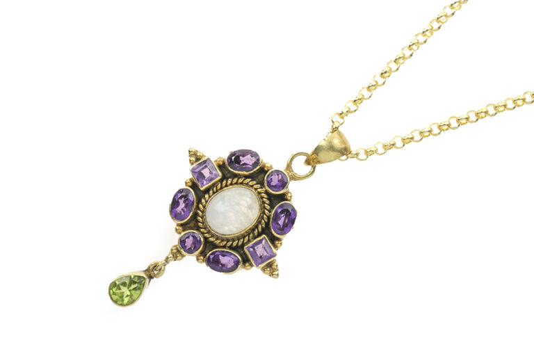 Amethyst, Peridot & Labradorite Necklace