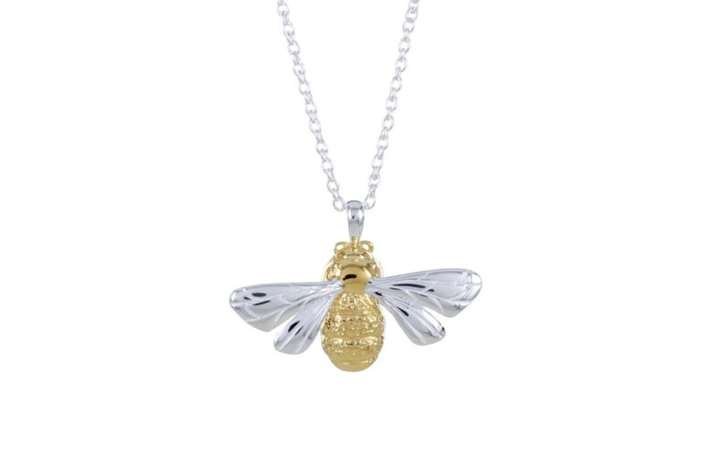 Queen Bee Necklace Silver & Silver Vermeil.