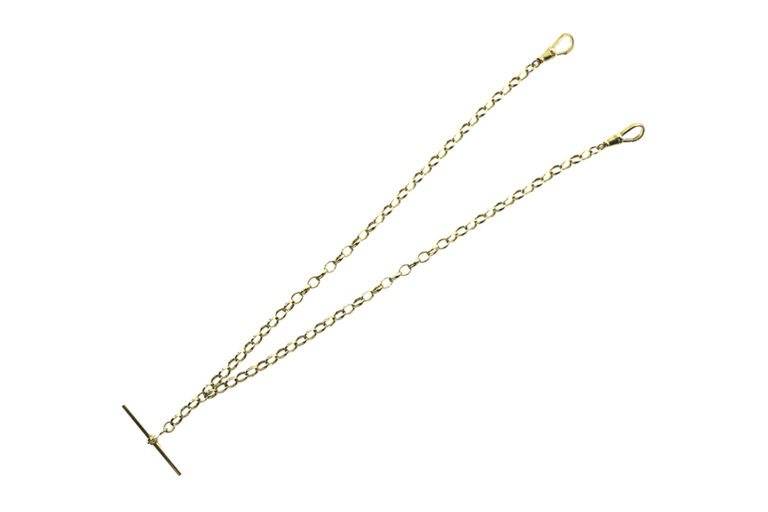 Belcher Link Albert Style Chain Necklace 9ct gold