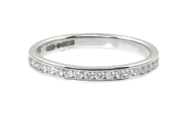 Diamond Half Eternity Ring 18ct white gold Size N