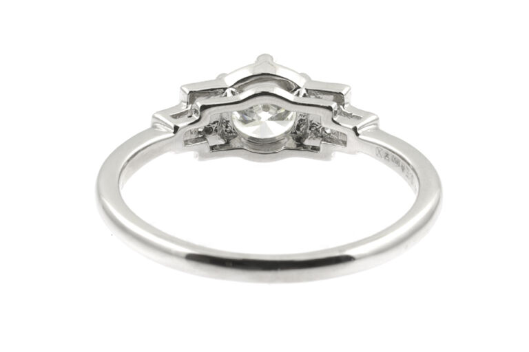 Certified Diamond Solitaire Ring Platinum Size L