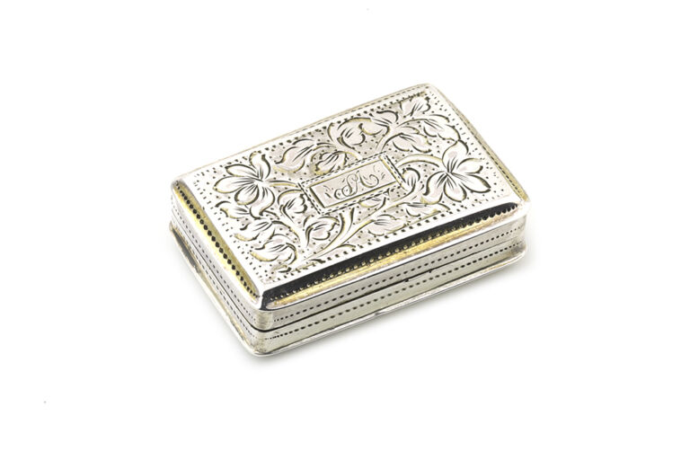 Silver Vinaigrette Box 1833.