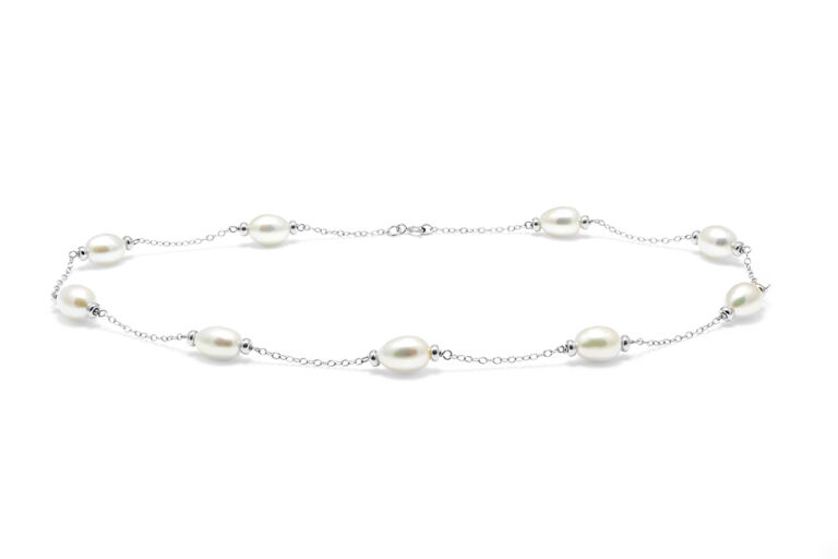 Cultured River Pearl silver Necklace