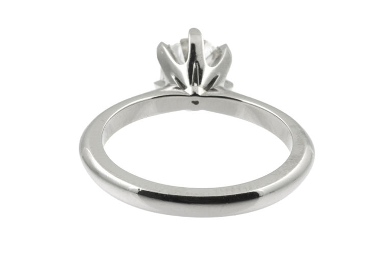 AnchorCert Diamond Solitaire Ring Platinum size M