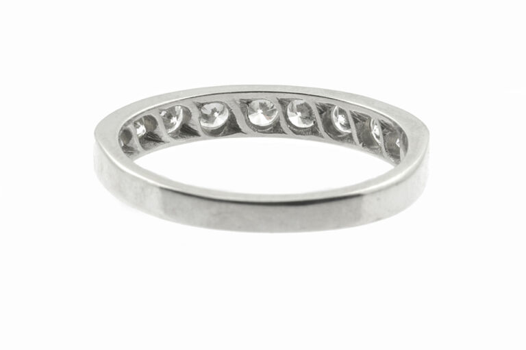 Diamond Half Eternity Ring 18ct white gold Size P