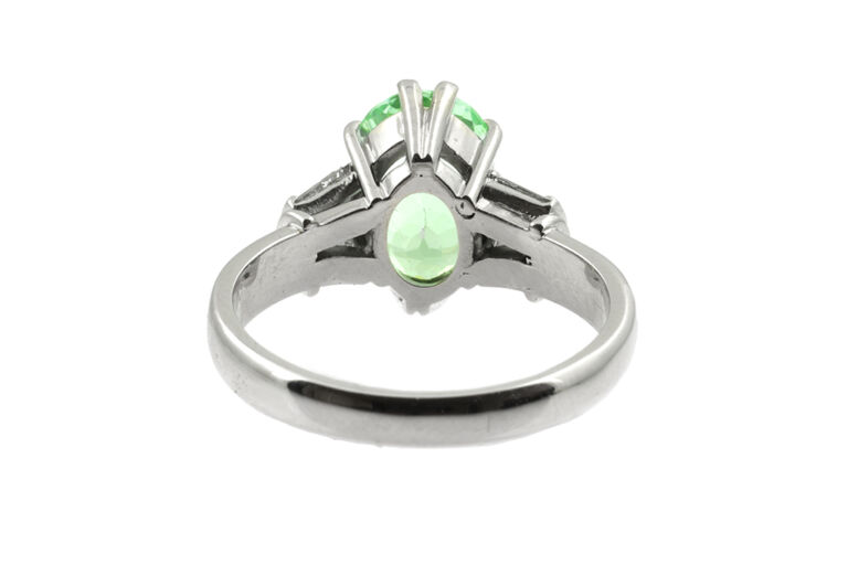 AnchorCert Paraiba Tourmaline & Diamonds in platinum size P