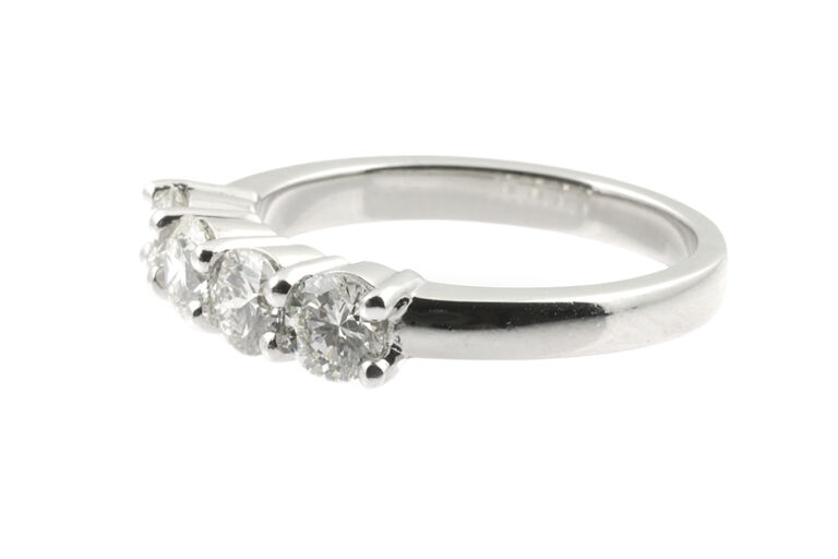 Diamond 4 Stone Ring in Platinum Size N