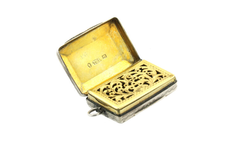 Victorian Silver Vinaigrette Box
