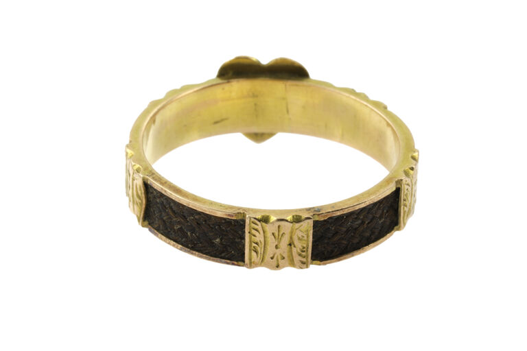 Mourning Ring 15ct yellow gold Size R