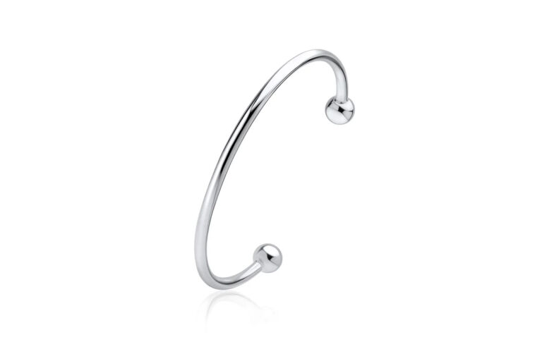 Solid Silver Torque Bangle