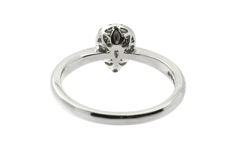 Certified Bespoke Natural Fancy Pink & White Diamond Cluster in Platinum Size N