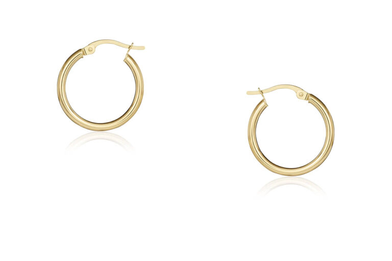 Round Hoop Earrings 9ct yellow gold.