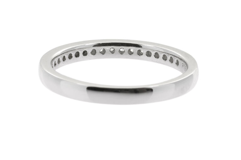 Diamond Half Eternity Ring, platinum size N.