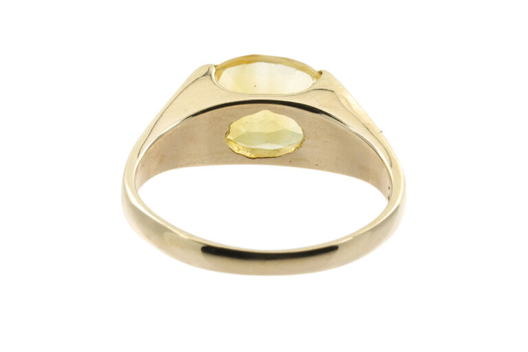 Citrine Single Stone Ring 9ct gold Size: O.