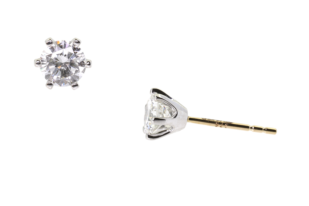 Bespoke Diamond Stud Earrings 9ct gold