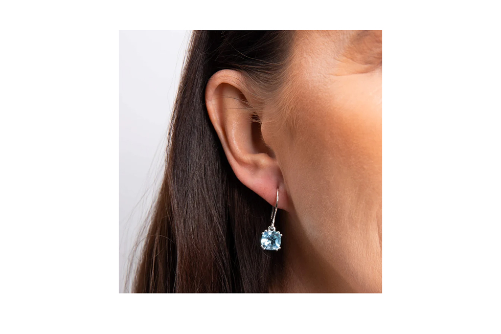 Blue Topaz Drop Earrings